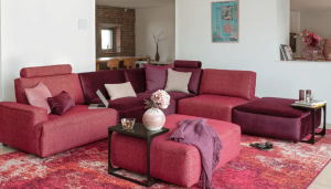 canapé rouge sur mesure